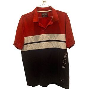 Nautica Polo Shirt, logo, cotton, XL